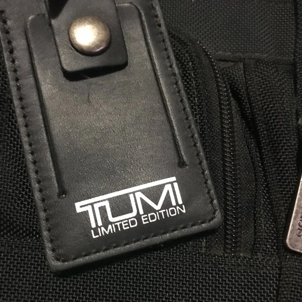 Tumi Black Nylon Laptop Briefcase with Shoulder Strap